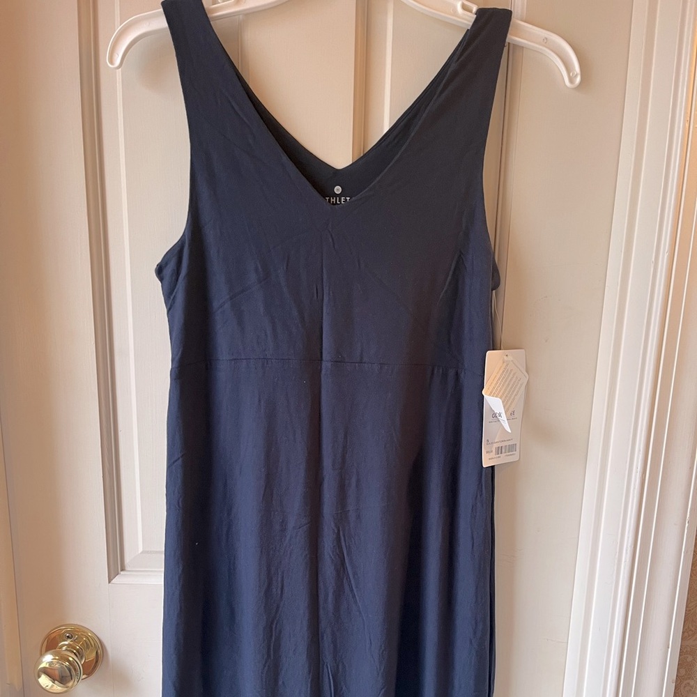 Athleta Santorin Dress - navy blue, NWT, sleeveless comfy fit